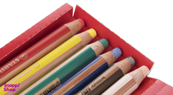 مداد رنگی 6 رنگ استابیلو سری سوانو مدل Woody 3 in 1