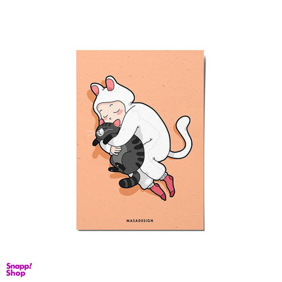 کارت پستال ماسا دیزاین طرح گربه کد POST179