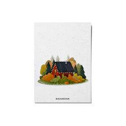 کارت پستال ماسا دیزاین طرح کلبه کد POST144