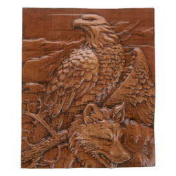 تابلو منبت کاری طرح عقاب و گرگ