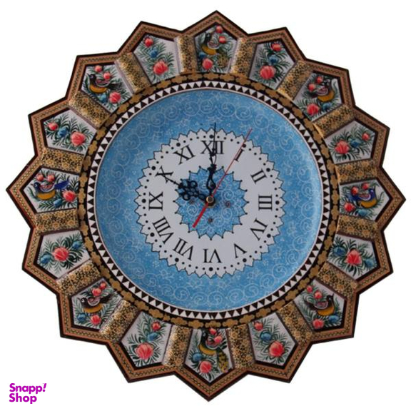 ساعت دیواری خاتم و میناکاری مارکت لند کد Mkh165