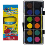 آبرنگ 12 رنگ آریا کد 774 بهمراه رنگ انگشتی 3 رنگ آریا