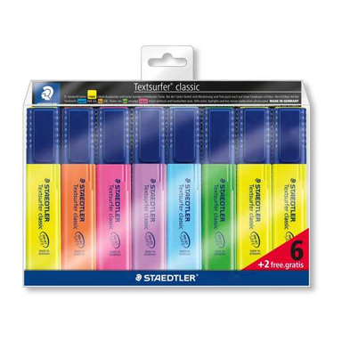 ماژیک علامت زن استدلر مدل6+2 Textsurfer classic کد 364A-WP8