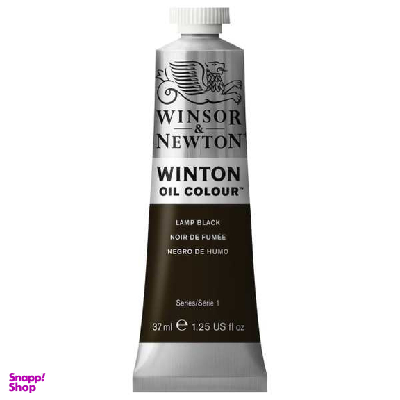 رنگ روغن وینزور اند نیوتون مدل LAMP BLACK 25 حجم 37 میلی لیتر
