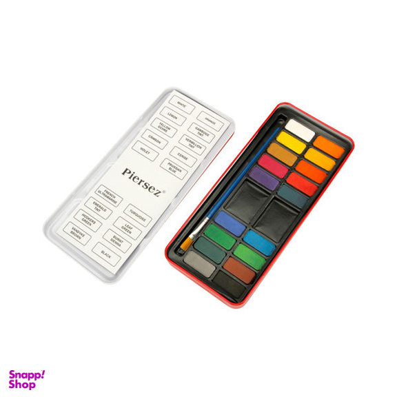 آبرنگ پییرسز 18 رنگ مدل جعبه فلزی