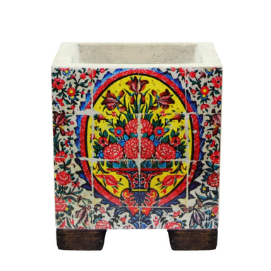 گلدان بتنی طرح کاشی کد 01