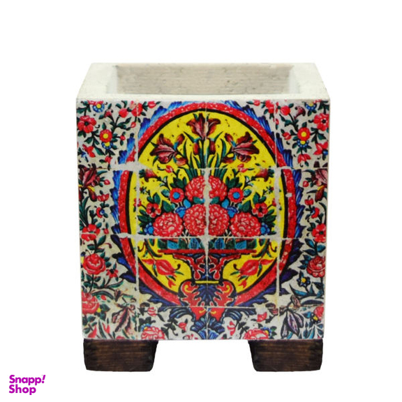 گلدان بتنی طرح کاشی کد 01
