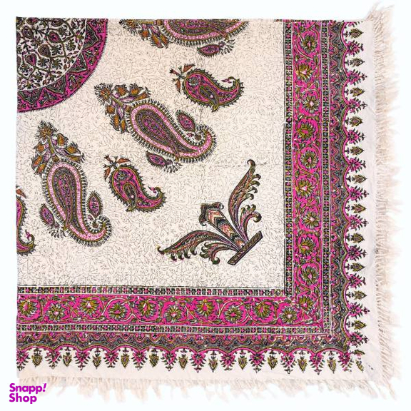 رومیزی قلمکار ممتاز اصفهان اثر عطریان طرح ترنج مدلG54سایز 120*120 سانتیمتر