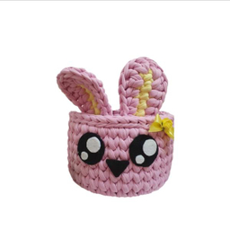 سبد قلاب بافی تریکو مدل خرگوش