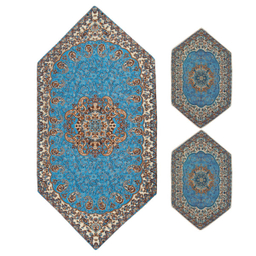ست 3 تکه رومیزی ترمه مدل نسترن کد Abif005