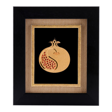 تابلو طلا کوب الون طرح انار