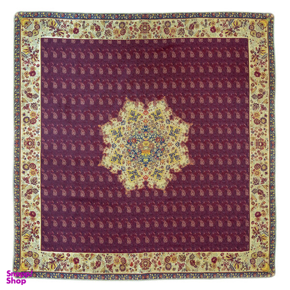 رومیزی ترمه ابریشمی عدل کشمیر طرح گل فرنگ مدل z1