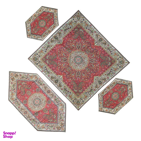 ست 4 تکه رومیزی ترمه حاتم یزد کد 5203