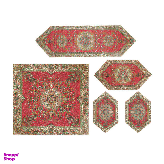 ست 5 تکه رومیزی ترمه یزد طرح افشاری کد 6000771