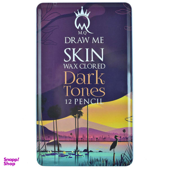 مداد رنگی 12 رنگ ام کیو مدل Dark SKIN