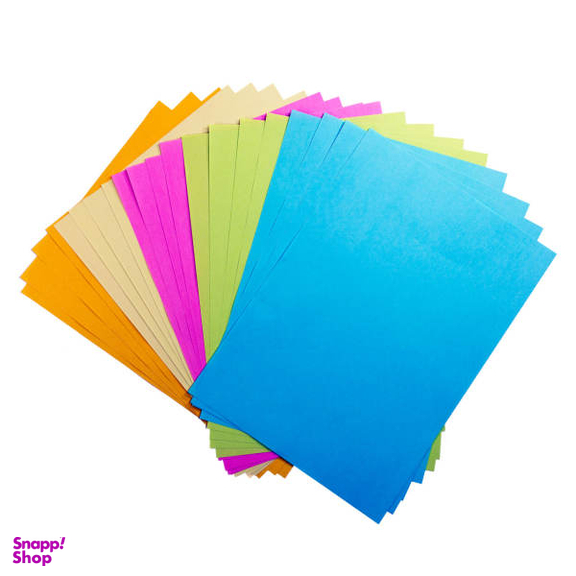 کاغذ رنگی A4 کپی مکس مدل S001 بسته 20 عددی