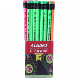 مداد مشکی البرز مدل پاکن دار بسته 72 عددی