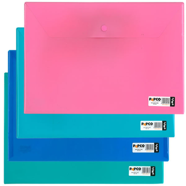 پوشه دکمه دار پاپکو مدل 105-A4 M کد 002 بسته 4 عددی