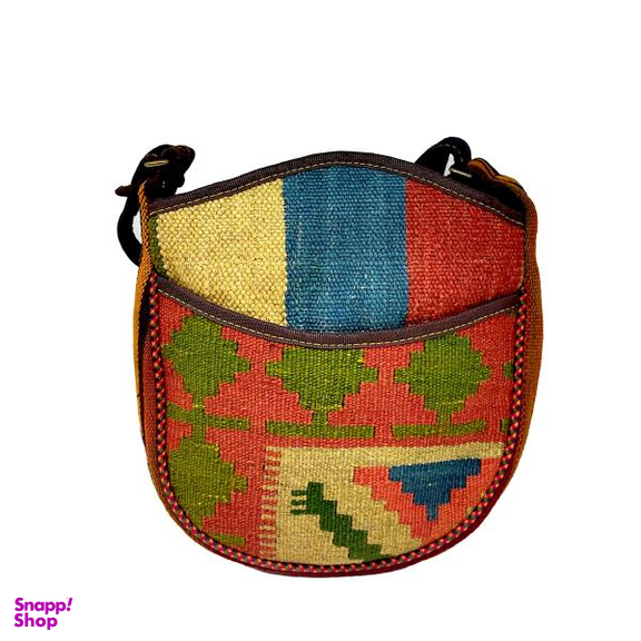 کیف رودوشی گلیمی مدل جیب دار کد 30