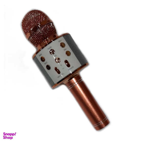 میکروفن بلوتوث اسپیکردارمدل ws-858 رنگ رز گلد
