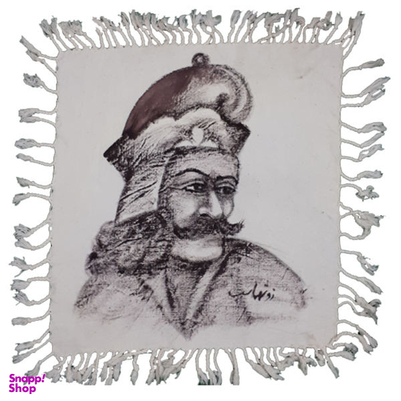 رومیزی چاپ دستی مدل نقاشی چهره