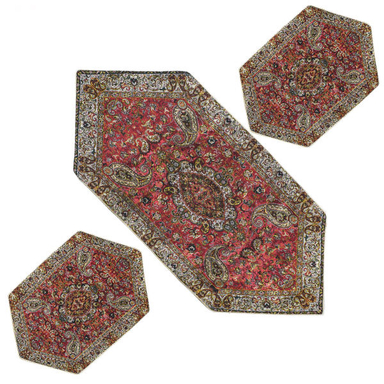 ست سه تکه رومیزی ترمه مدل سالار کد VR3-3