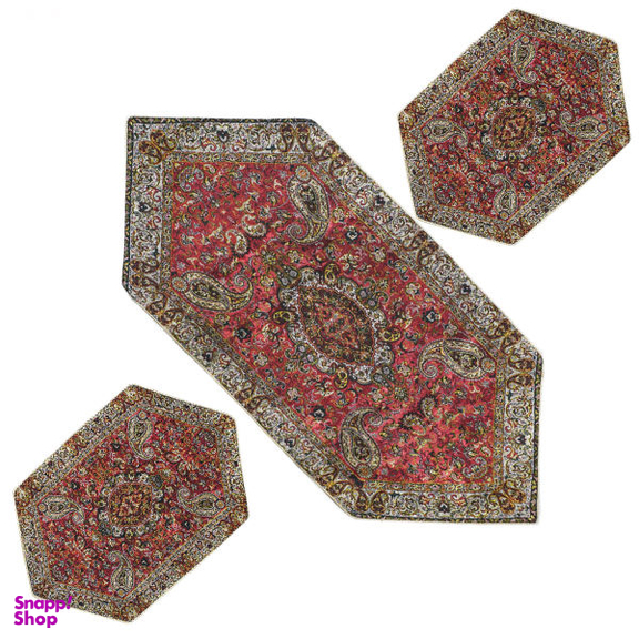 ست سه تکه رومیزی ترمه مدل سالار کد VR3-3