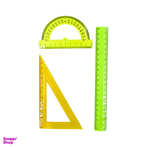 ست خط کش مدل 100 مجموعه 3 عددی