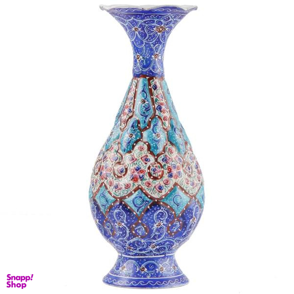 گلدان مسی میناکاری اثر ابوالقاسمی کد 170187