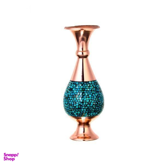 صراحی فیروزه کوب کد 02 ارتفاع 16سانتی متر