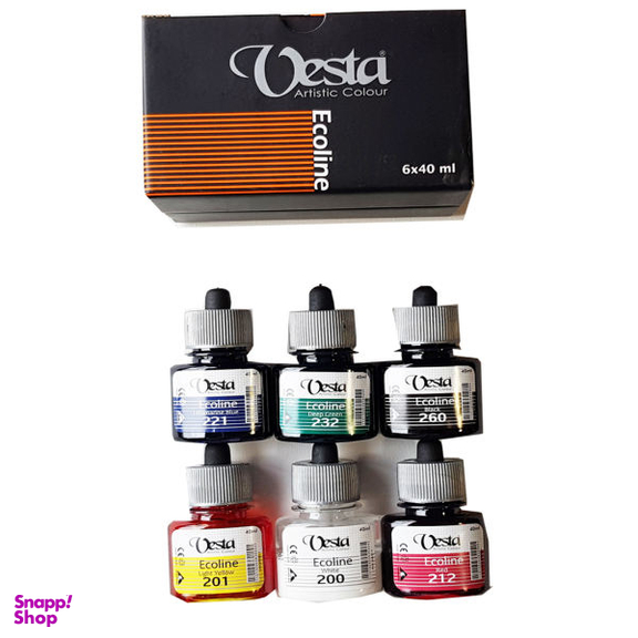رنگ اکولین وستا کد 13 حجم 40میلی لیتر بسته 6 عددی