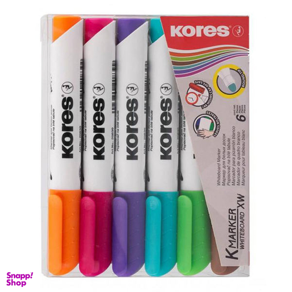 ماژیک وایت برد 6 رنگ کورس مدل K-Marker XW2