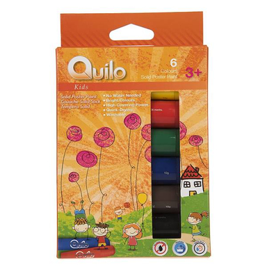 گواش جامد 6 رنگ کوییلو سری Kids مدل Simple