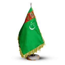 پرچم رومیزی مدل ترکمنستان