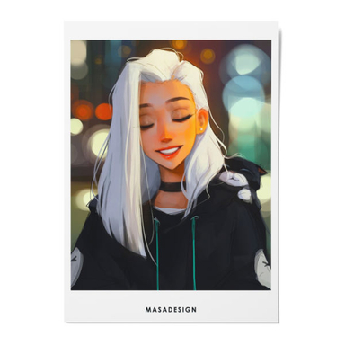 کارت پستال ماسا دیزاین طرح دختر مدل ZOD075
