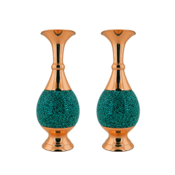 گلدان فیروزه کوبی حامد کریمی طرح صراحی کد hf192 مدل 20 بسته دو عددی