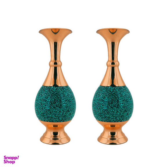 گلدان فیروزه کوبی حامد کریمی طرح صراحی کد hf192 مدل 20 بسته دو عددی