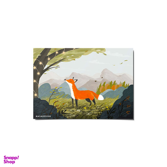 کارت پستال ماسا دیزاین طرح روباه کد POST150