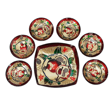 ظرف شیشه ای مدل یلدا کد 001 مجموعه 7 عددی