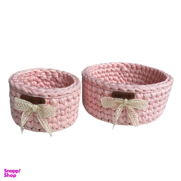 سبد قلاب بافی تریکو برفی کد 102 مجموعه دو عددی