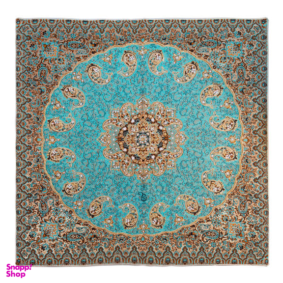 رومیزی سرمه دوزی ترمه اسحاقی مدل سوسن کد S01