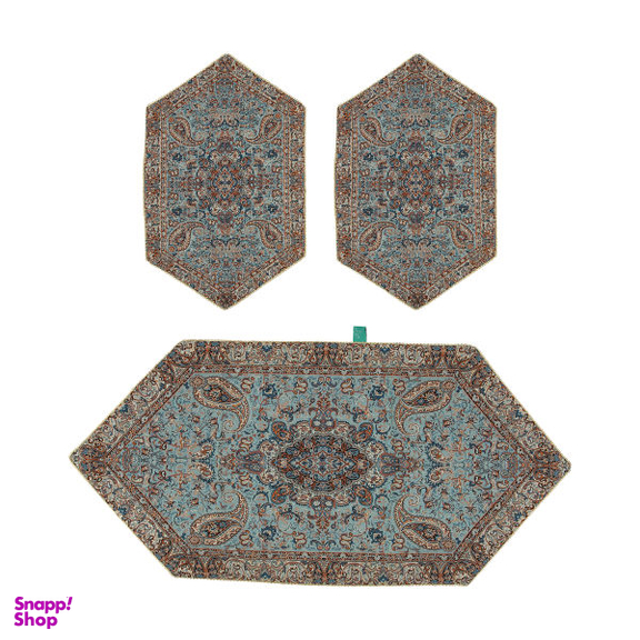 ست 3 تکه رومیزی ترمه ابریشمی طرح سالار مدل L16