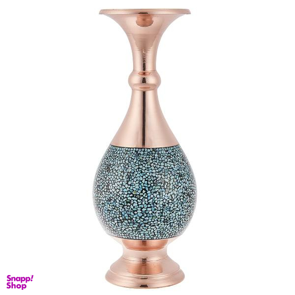 صراحی فیروزه کوب کارگاه رستا ارتفاع 20 سانتی متر