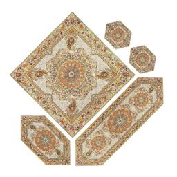 ست 5 تکه رومیزی ترمه مدل افشار کد afr-1007