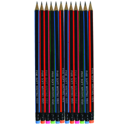 مداد مشکی پانی مدل SOFT بسته 12 عددی