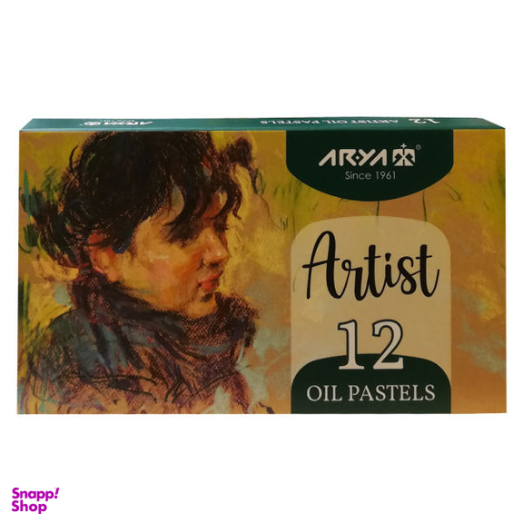 پاستل روغنی 12 رنگ آریا مدل Permium-02 کد 85306