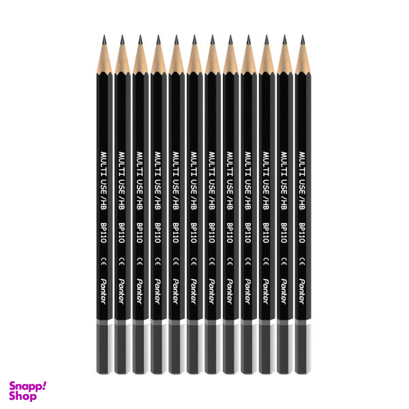 مداد مشکی پنتر مدل Multi Use Hexagonal کد BP110- بسته 12 عددی