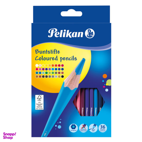 مداد رنگی 36 رنگ پلیکان کد 700139