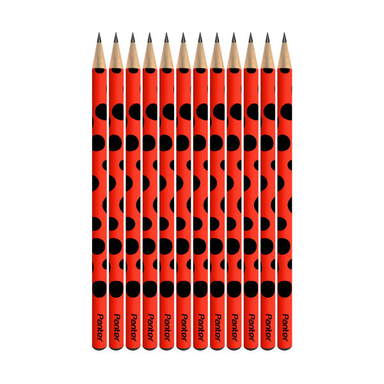 مداد مشکی پنتر مدل Ladybird کد BP113-2 - بسته 12 عددی