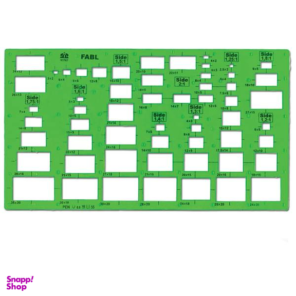 شابلون مستطیل فابل کد FB417